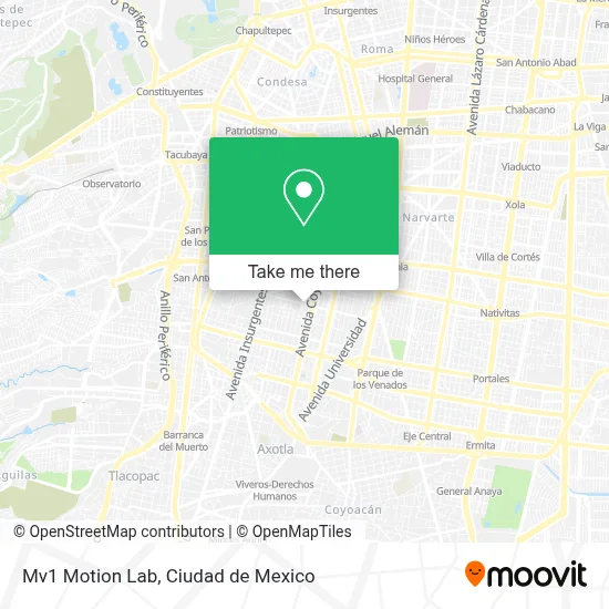 Mv1 Motion Lab map