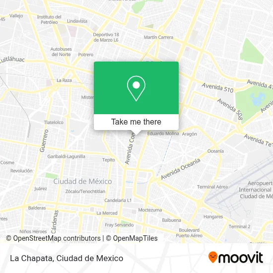 La Chapata map