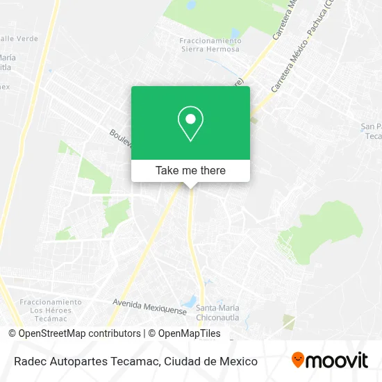 Radec Autopartes Tecamac map