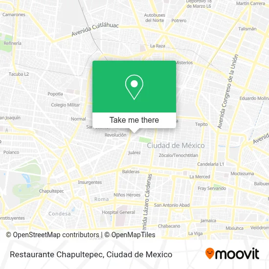 Restaurante Chapultepec map