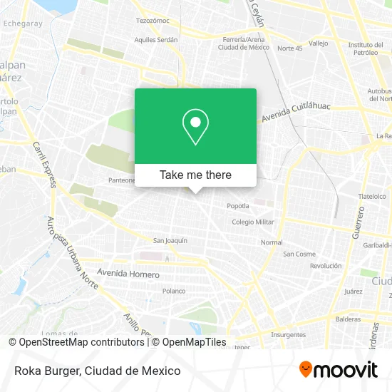 Roka Burger map