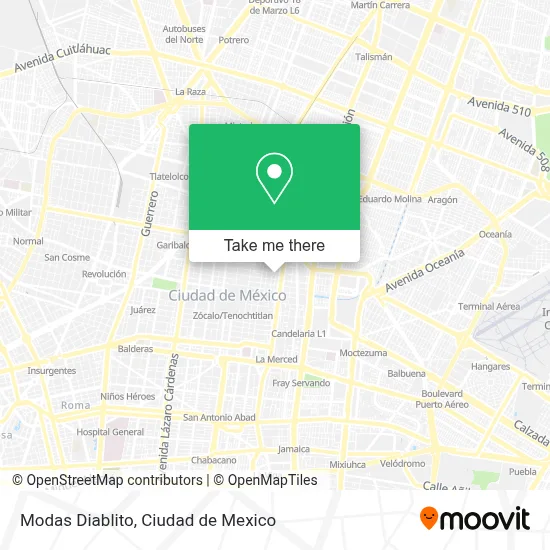 Modas Diablito map