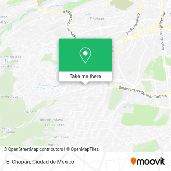 El Chopan map