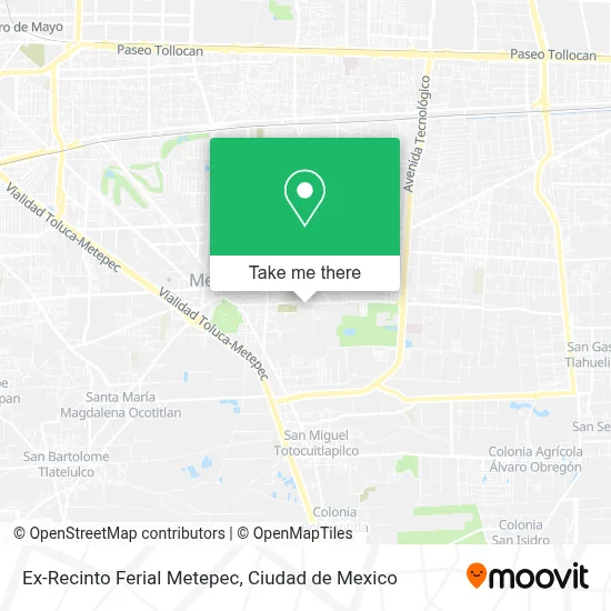 Ex-Recinto Ferial Metepec map