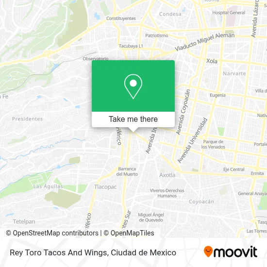 Rey Toro Tacos And Wings map