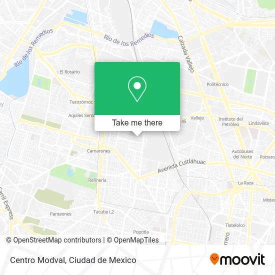 Centro Modval map