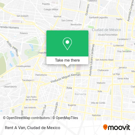 Rent A Van map