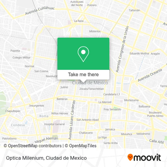 Optica Milenium map