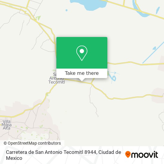 Mapa de Carretera de San Antonio Tecomitl 8944