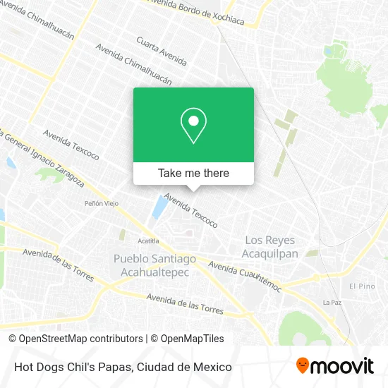 Hot Dogs Chil's Papas map
