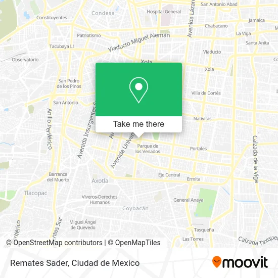 Remates Sader map