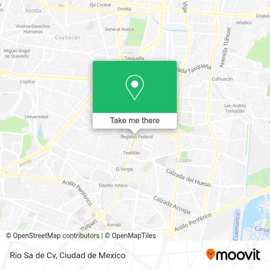 Rio Sa de Cv map
