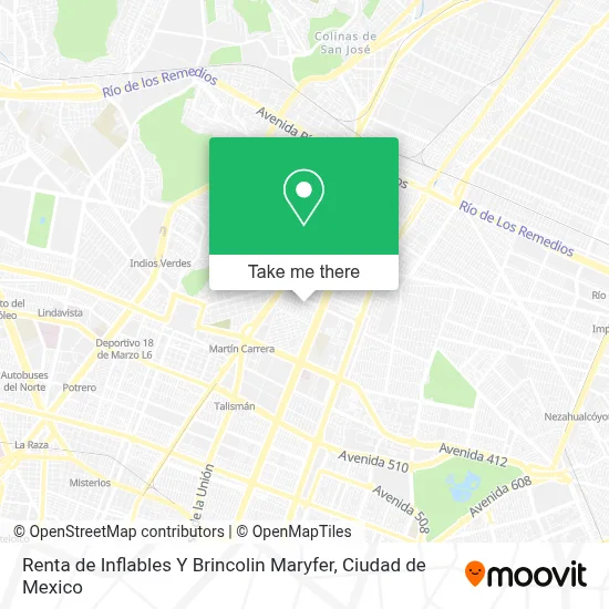 Renta de Inflables Y Brincolin Maryfer map