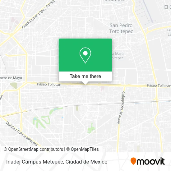 Inadej Campus Metepec map