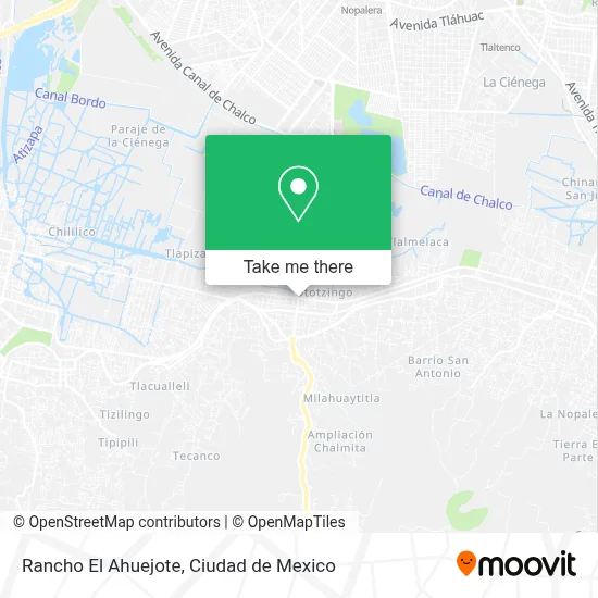 Rancho El Ahuejote map