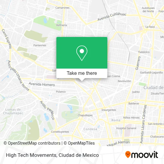 High Tech Movements map
