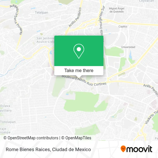 Rome Bienes Raices map