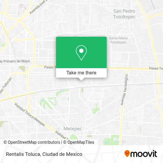 Rentalis Toluca map