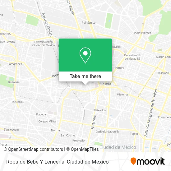 Ropa de Bebe Y Lenceria map