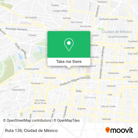 Ruta 136 map