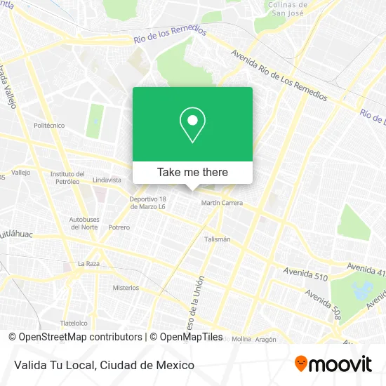 Valida Tu Local map