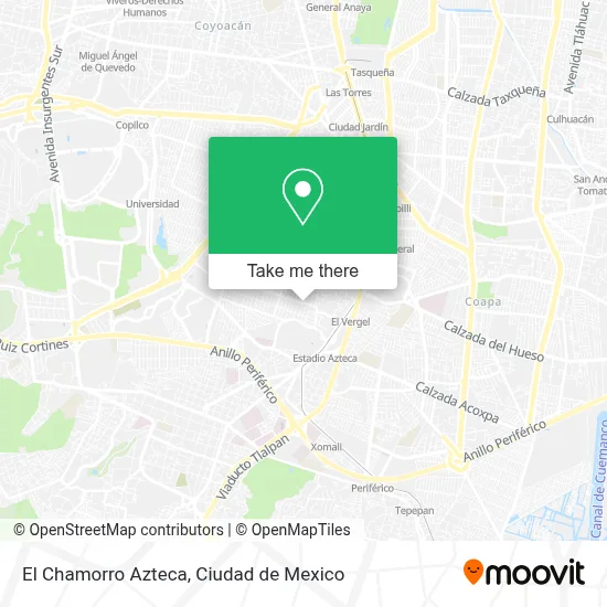 El Chamorro Azteca map