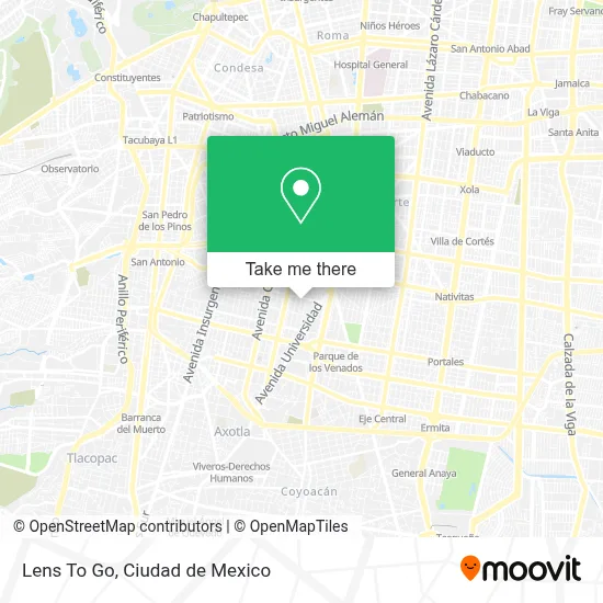 Lens To Go map
