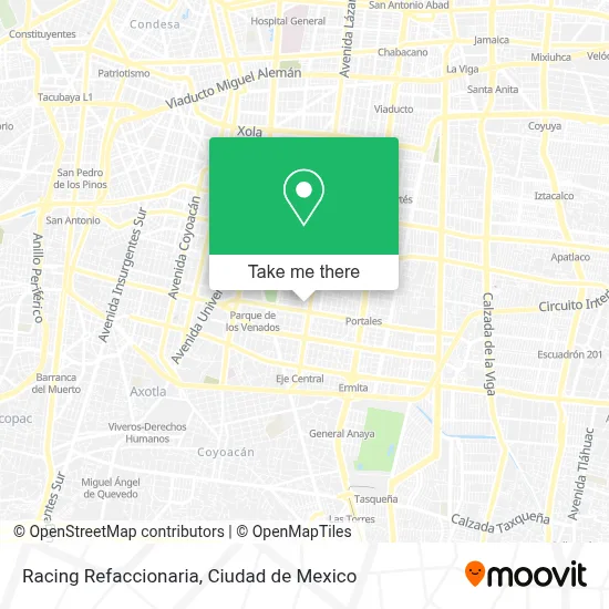 Racing Refaccionaria map