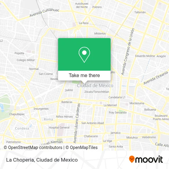 La Choperia map