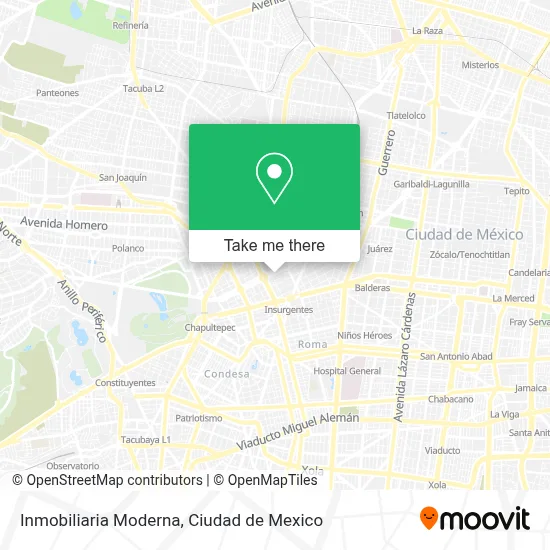 Inmobiliaria Moderna map