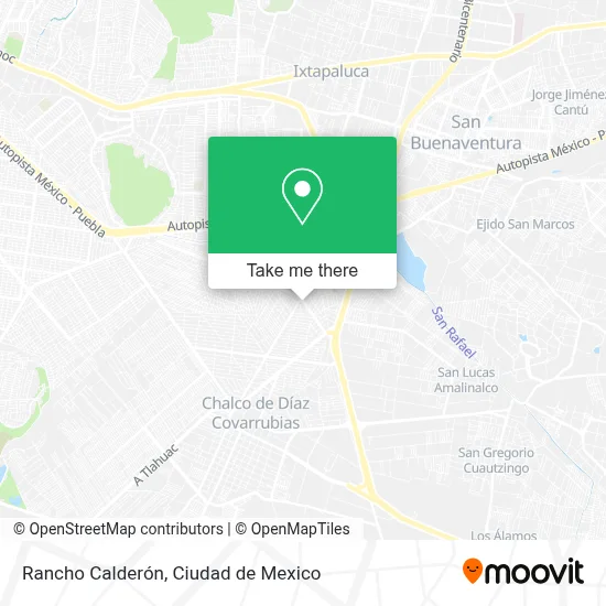Rancho Calderón map