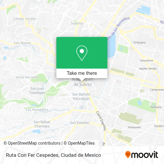 Ruta Con Fer Cespedes map