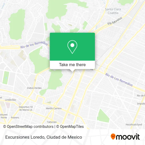 Excursiones Loredo map