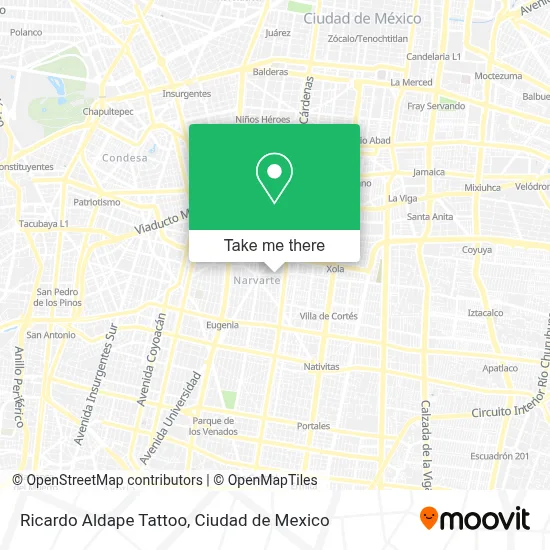 Ricardo Aldape Tattoo map
