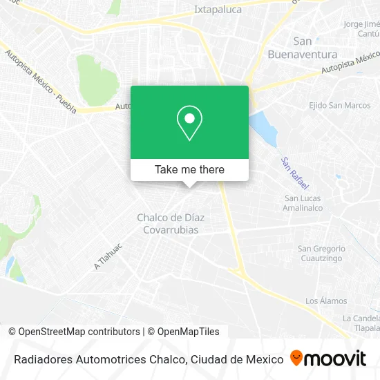 Radiadores Automotrices Chalco map
