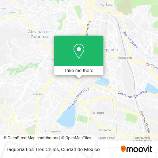 Taquería Los Tres Chiles map