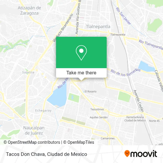 Tacos Don Chava map