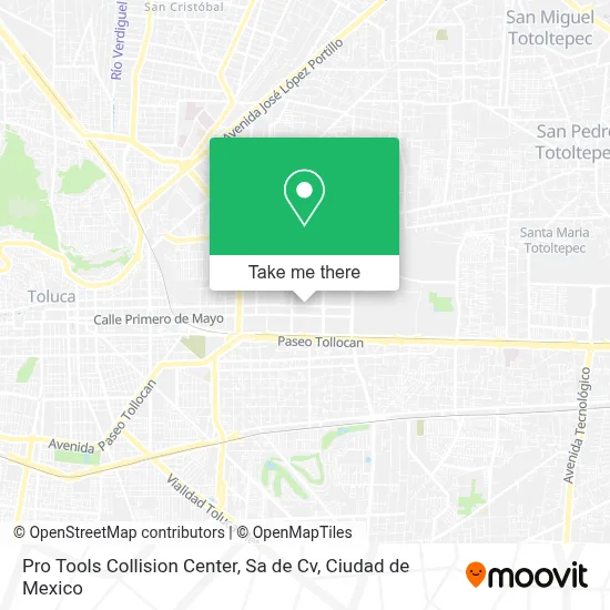 Pro Tools Collision Center, Sa de Cv map