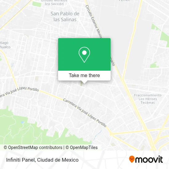 Infiniti Panel map