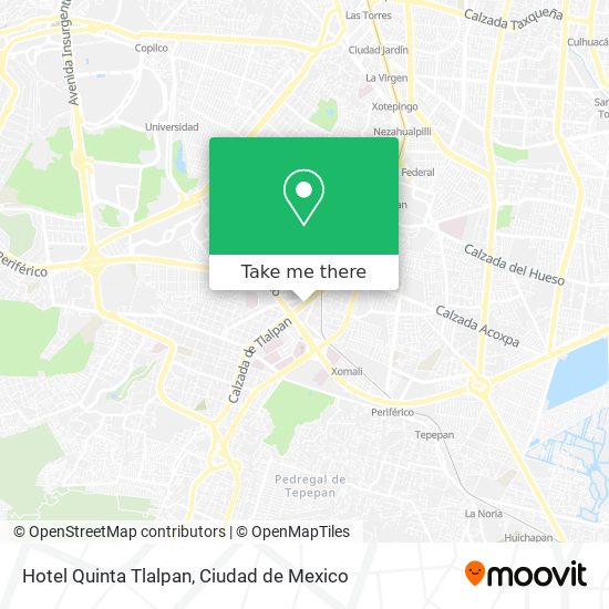Mapa de Hotel Quinta Tlalpan