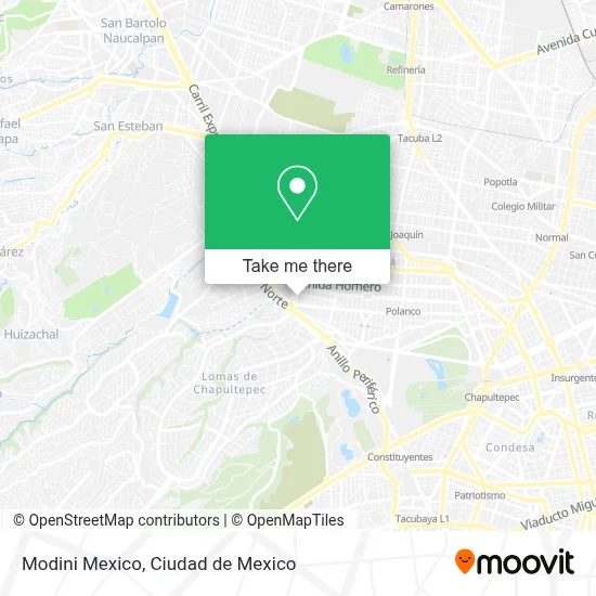 Modini Mexico map