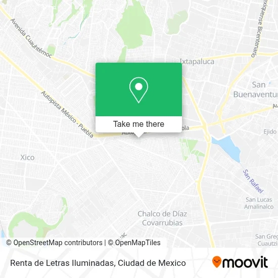 Renta de Letras Iluminadas map
