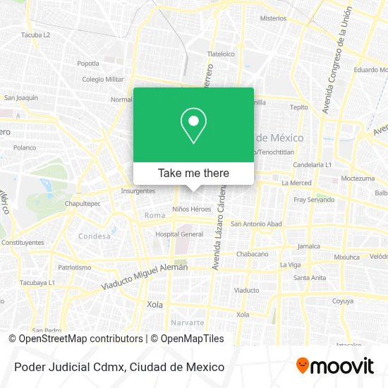 Poder Judicial Cdmx map