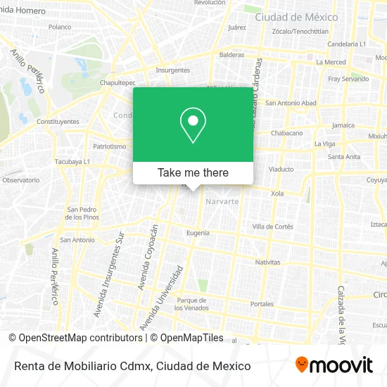 Renta de Mobiliario Cdmx map