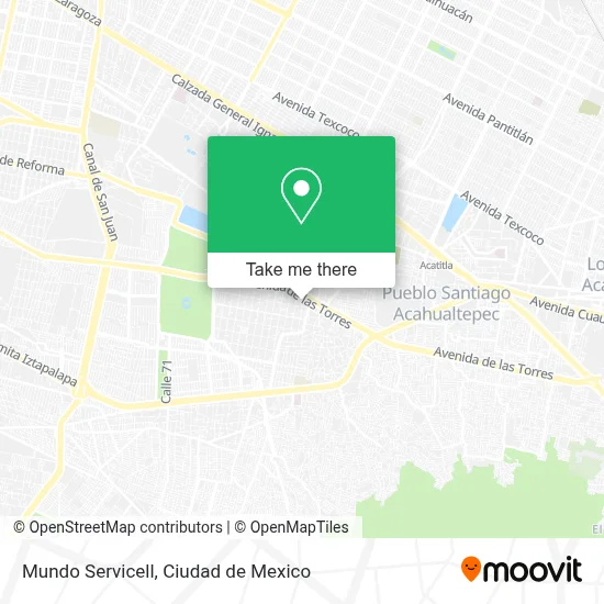 Mundo Servicell map