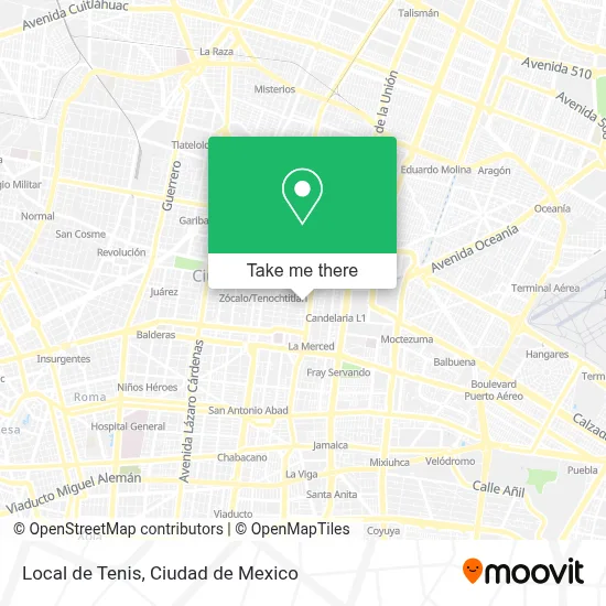 Local de Tenis map