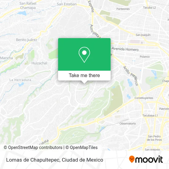 Lomas de Chapultepec map