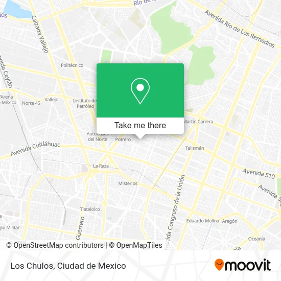 Los Chulos map