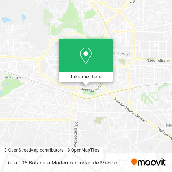 Ruta 106 Botanero Moderno map