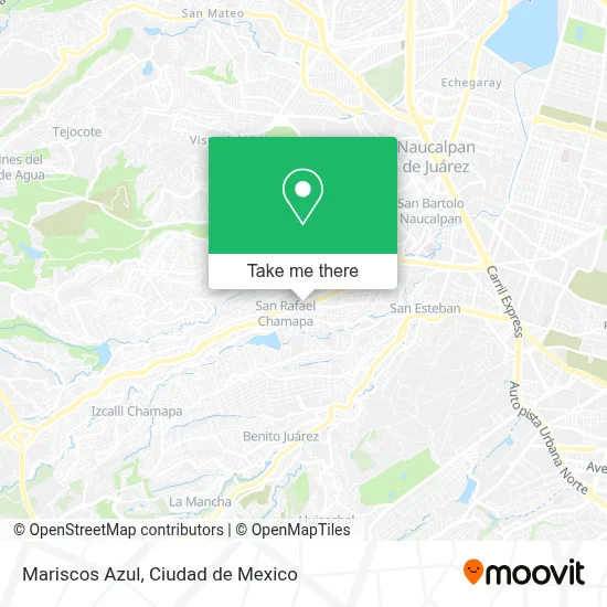 Mariscos Azul map